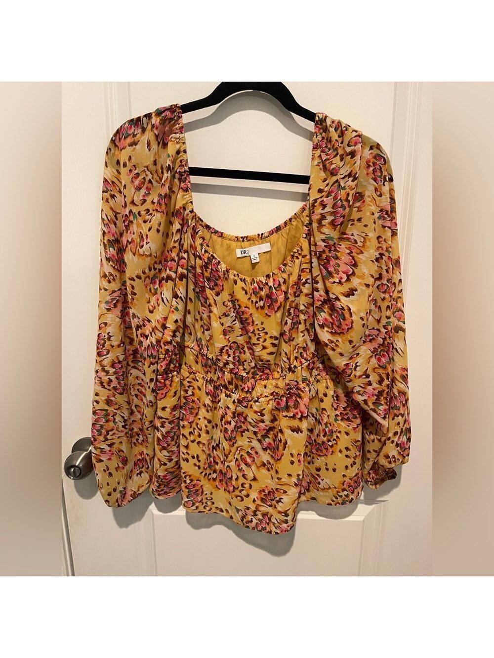 DR2 Women's Vibrant Yellow and Pink Blouse